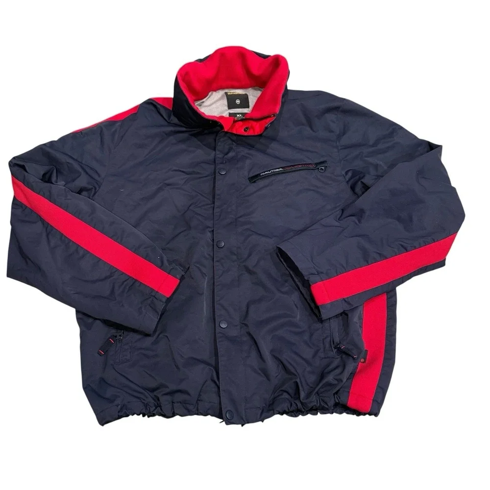 Nautica Competition Lined Jacket Mens XL Blue Sailing Gear Zip Up